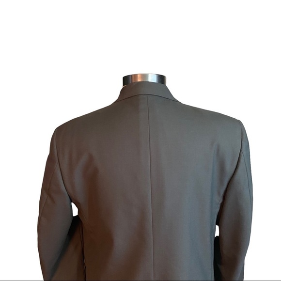 Vtg Brooks Brothers Dark Grey 2-Button 100% Wool Suit Jacket Sports Jacket 40R - Picture 4 of 10
